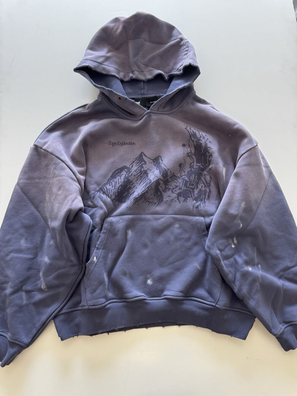 By Sage Honnold Hoodie Mountain Climbing Graphic Heavyweight French Terry Sz L